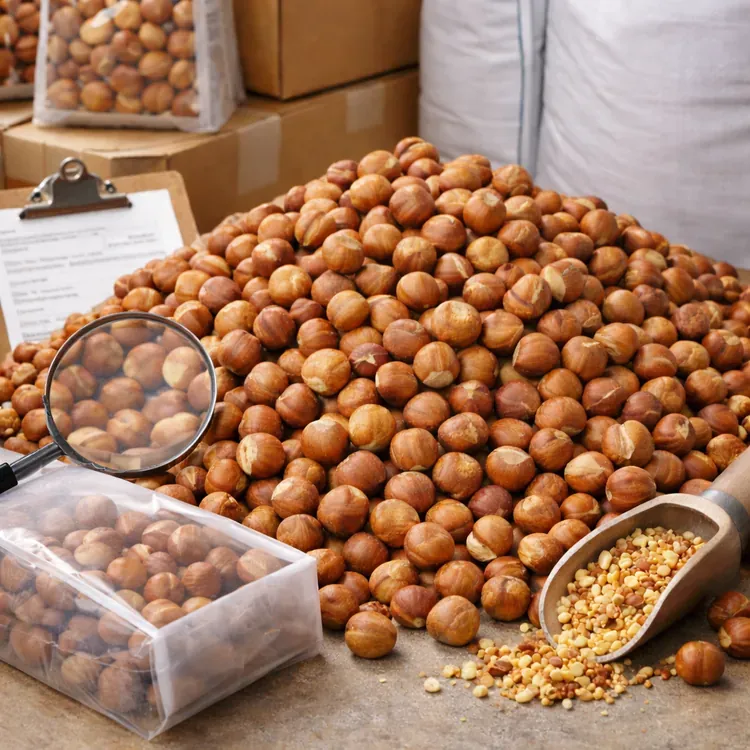 Ilustração de miolo de avelã natural