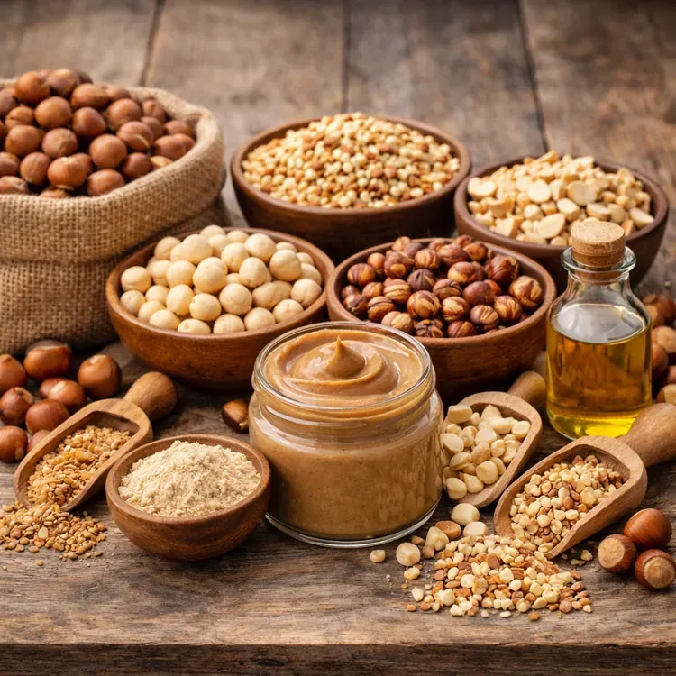 Hazelnut formats engineered for manufacturing lines illustration